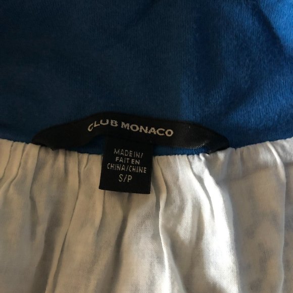 Club Monaco 2-in-1 Blue/White Maxi Skirt/Dress SzS - Picture 3 of 3